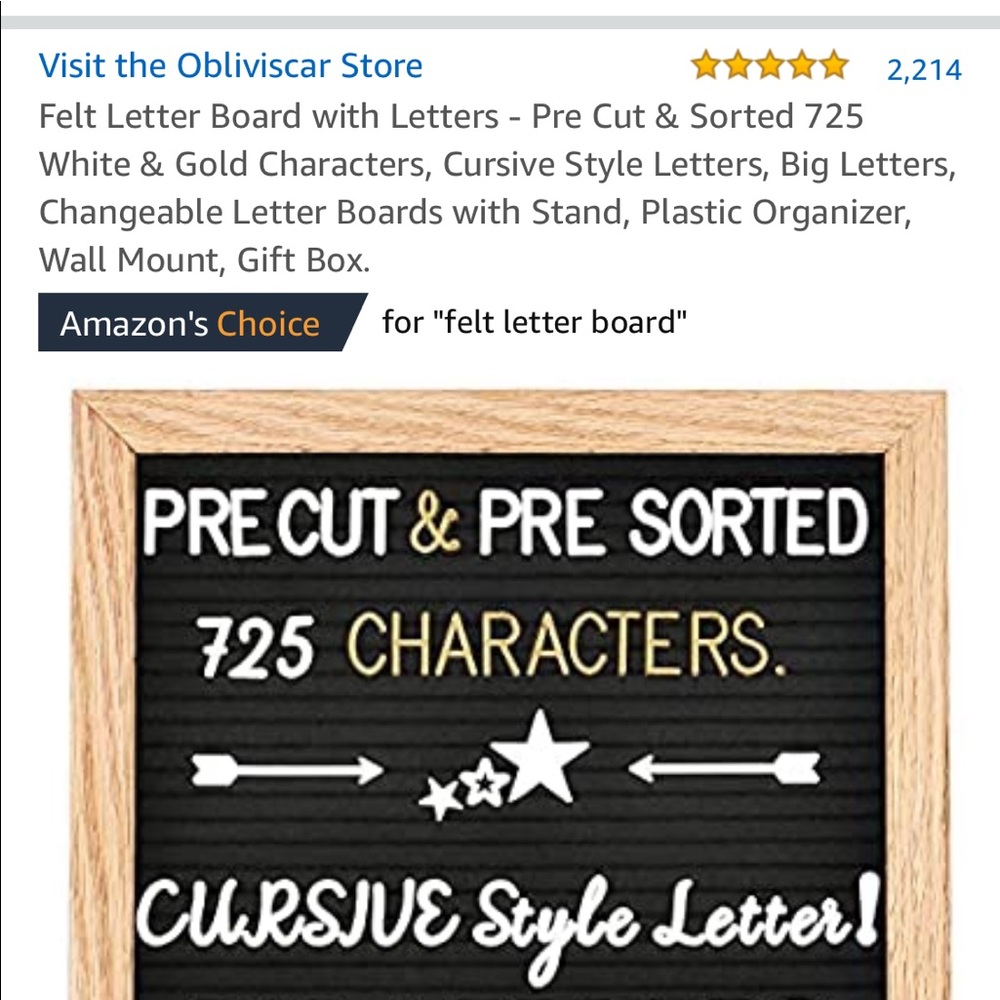 New Obliviscar Letter Board Set - New